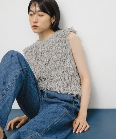 『一部WEB限定カラー』ループニットベスト