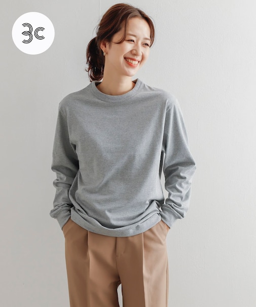 『ユニセックス』『6サイズ展開』commpost　リサイクルコットンロングスリーブTシャツ