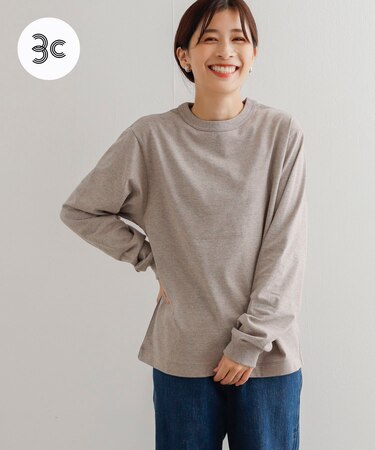 『ユニセックス』『6サイズ展開』commpost　リサイクルコットンロングスリーブTシャツ