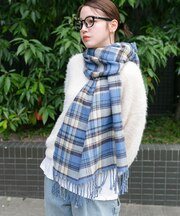 リバーシブルチェックストール