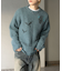 グラフィックプリントルーズクルーネックニット