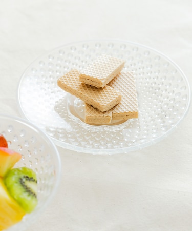 廣田硝子　あられ小皿　白色