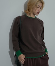 『ユニセックス』『洗濯可』ストレッチリブハイショクラインニット