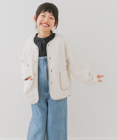 『親子リンク』キルトノーカラージャケット(KIDS)
