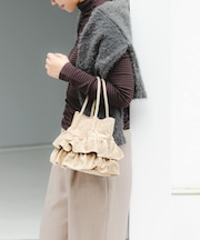 フリルショルダーハンドバッグ