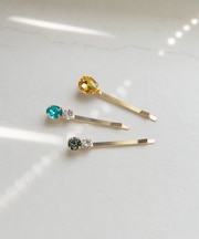 ビジュー3セットピン