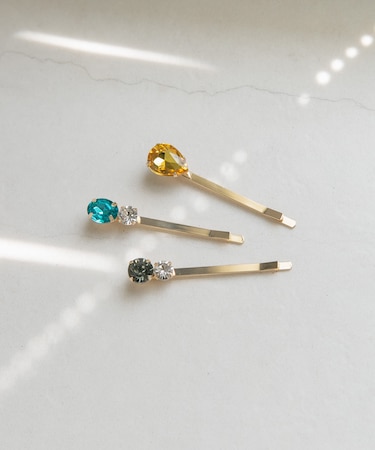 ビジュー3セットピン