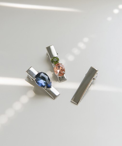 ビジュー3セットクリップピン