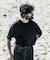 new basic　ウォッシャブルメリノウールショートスリーブTシャツ