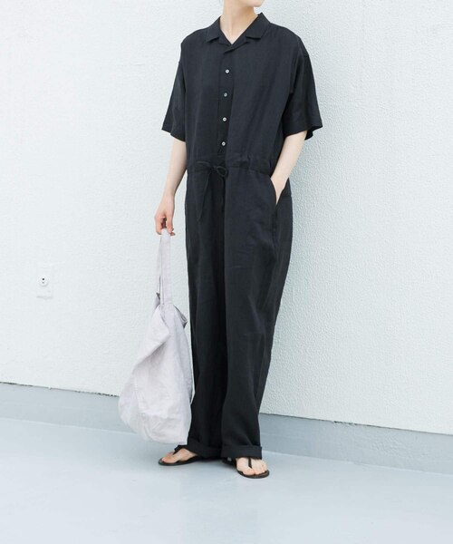 リネンハーフスリーブオールインワン｜アーバンリサーチの通販｜&mall