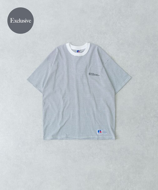 『別注』RUSSELL ATHLETIC×UR　BORDER SHORT-SLEEVE TEE