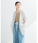 new basic　レーヨンシルクストライプオーバーシャツ