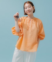 F by ROSSO サッカーボリュームスリーブブラウス