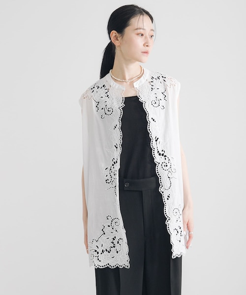カットワークレース刺繍ジレ｜アーバンリサーチの通販｜&mall