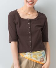 『UR TECH ひやサラクール』F by ROSSO　スクエアネックハーフスリーブプルオーバー