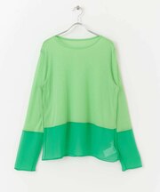 シアーキリカエ長袖トップス