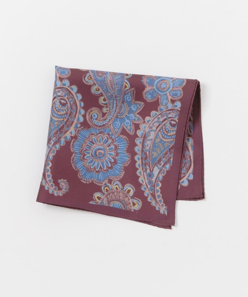 LIFE STYLE TAILOR シルクプリントチーフ1