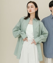 『ユニセックス』ブロードレギュラーカラールーズシャツ
