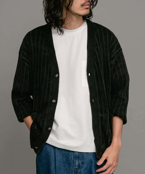 コンチョボタンニットカーディガン