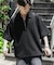 『ユニセックス』ダンボールポンチハーフジップショートスリーブTシャツ