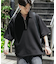 『ユニセックス』ダンボールポンチハーフジップショートスリーブTシャツ