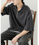 『ユニセックス』ダンボールポンチハーフジップショートスリーブTシャツ