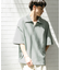 『ユニセックス』ダンボールポンチハーフジップショートスリーブTシャツ
