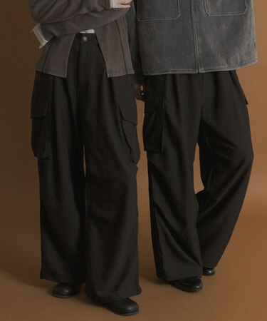 『ユニセックス』ワイドカーゴパンツ