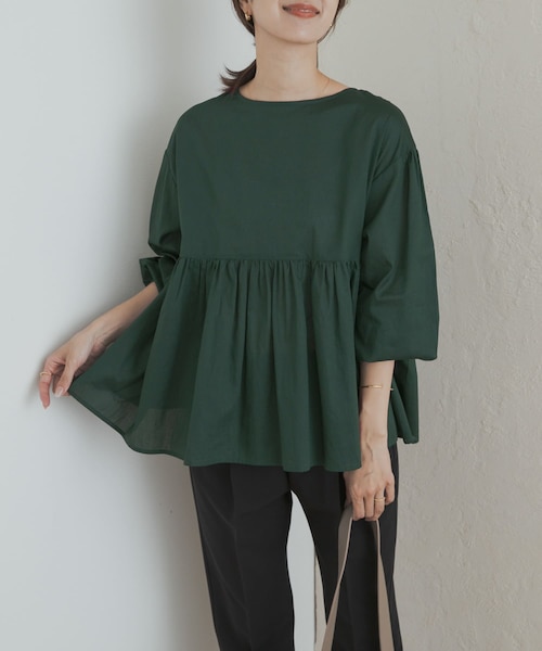 新品　コットンツイル2WAYギャザーブラウス コットンツイル2WAYギャザーブラウス｜アーバンリサーチの通販｜&mall