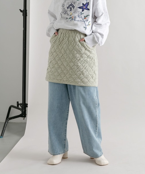 キルティングニットスカート