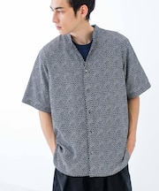 PRINT BAND COLLAR SHIRTS