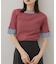 『一部WEB限定カラー』クルーネックリンガーボーダーTシャツ(5分袖)