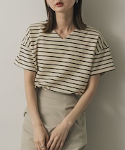 ミラノリブVネックTシャツ