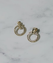 ビジューサークルピアス
