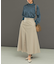タフタロングフレアスカート