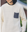 ハリスツイードポケット付ニットプルオーバー