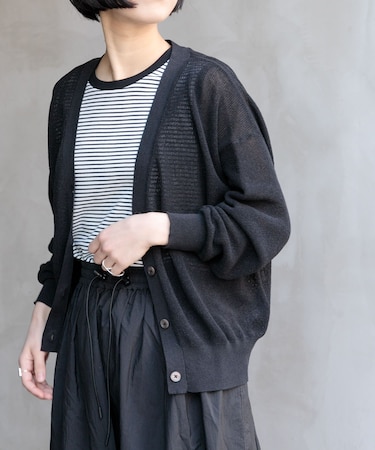 FORK&SPOON　ペーパーニットカーディガン