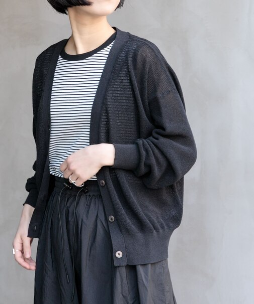 FORK&SPOON　ペーパーニットカーディガン