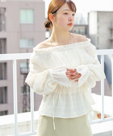 2WAYオフショルブラウス