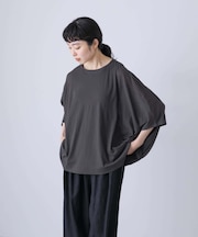 コットンシアーワイドカットソー