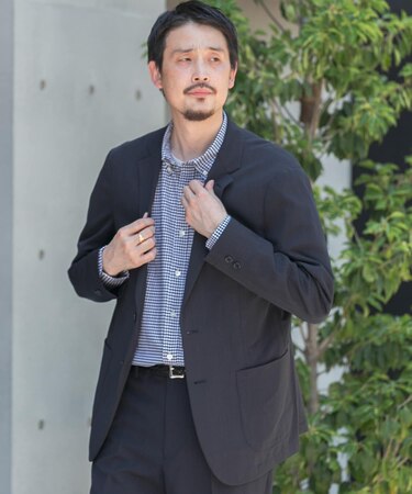 『洗濯可/防シワ』LIFE STYLE TAILOR カルゼストレッチコンフォータブルジャケット