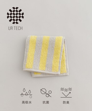 『UR TECH』ストライプハンドタオル