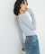 GREEN BUTTER　Two-way Stripe Patch T-shirts