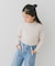 『WEB／一部店舗限定サイズ』メローフリルリブタートルネックTシャツ(KIDS)