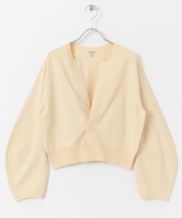 unfil　crew-neck cardigan