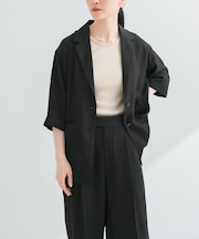 『接触冷感』Naiaアセテートハーフスリーブジャケット