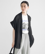 シアーハーフスリーブジャケット