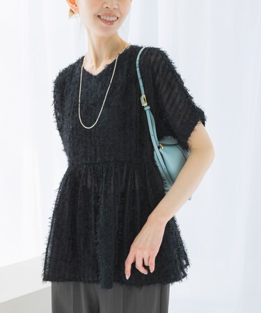 シアージャガードペプラムブラウス