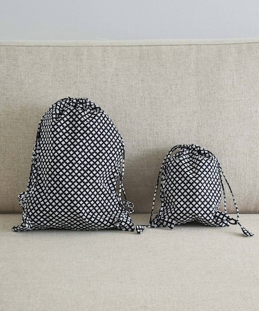 『WEB限定』miiThaaii　ドローストリングバッグ SMセット リーフ