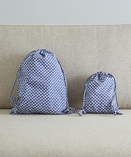 『WEB限定』miiThaaii　ドローストリングバッグ SMセット リーフ